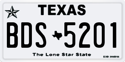 TX license plate BDS5201