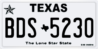 TX license plate BDS5230