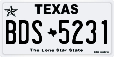 TX license plate BDS5231