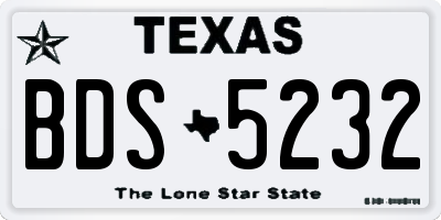 TX license plate BDS5232