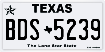 TX license plate BDS5239