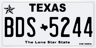 TX license plate BDS5244