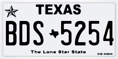 TX license plate BDS5254