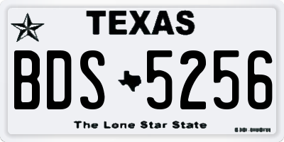 TX license plate BDS5256