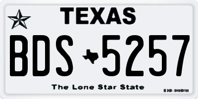 TX license plate BDS5257