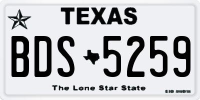 TX license plate BDS5259