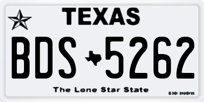 TX license plate BDS5262