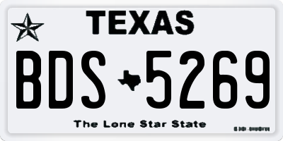 TX license plate BDS5269