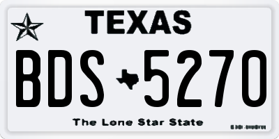 TX license plate BDS5270