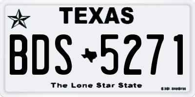 TX license plate BDS5271