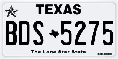 TX license plate BDS5275