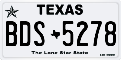 TX license plate BDS5278