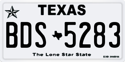 TX license plate BDS5283
