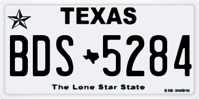 TX license plate BDS5284