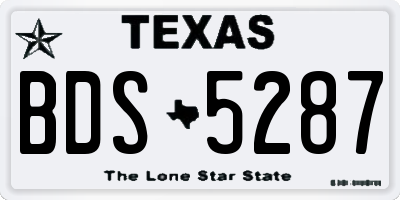 TX license plate BDS5287