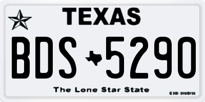 TX license plate BDS5290