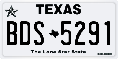TX license plate BDS5291