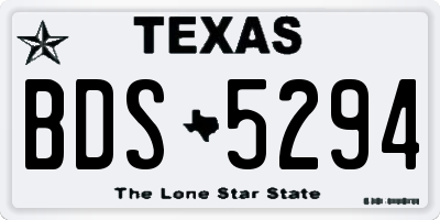TX license plate BDS5294