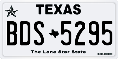 TX license plate BDS5295