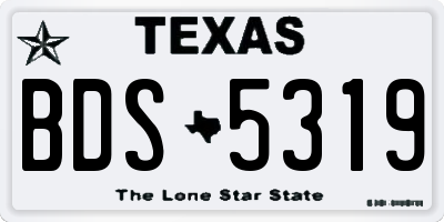 TX license plate BDS5319