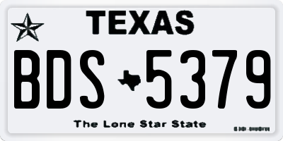 TX license plate BDS5379