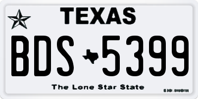 TX license plate BDS5399
