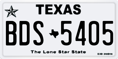 TX license plate BDS5405