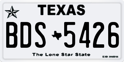 TX license plate BDS5426