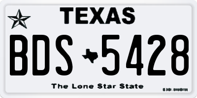 TX license plate BDS5428