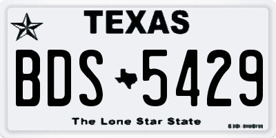 TX license plate BDS5429