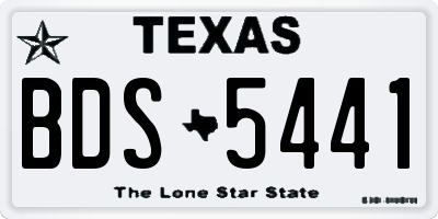 TX license plate BDS5441