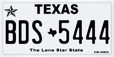TX license plate BDS5444