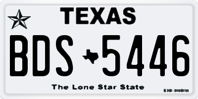 TX license plate BDS5446