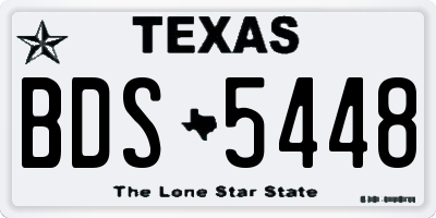 TX license plate BDS5448