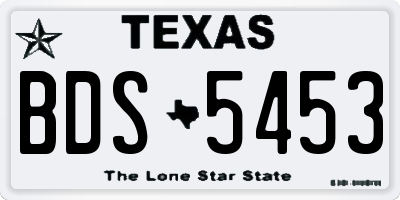 TX license plate BDS5453