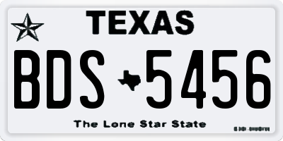 TX license plate BDS5456