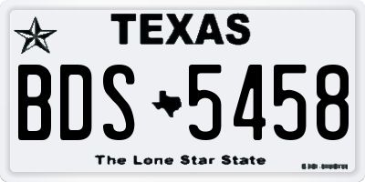 TX license plate BDS5458
