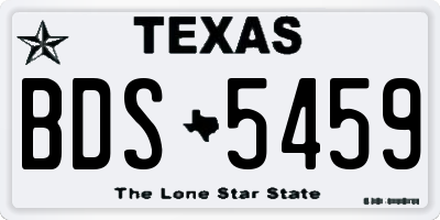 TX license plate BDS5459