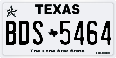 TX license plate BDS5464
