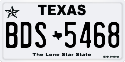 TX license plate BDS5468