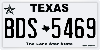 TX license plate BDS5469