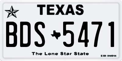 TX license plate BDS5471