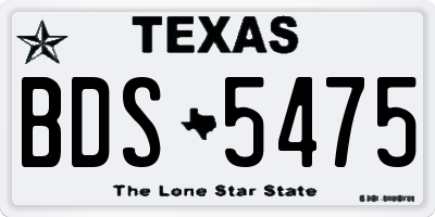 TX license plate BDS5475