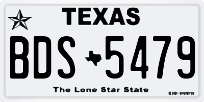 TX license plate BDS5479
