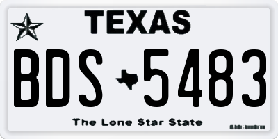 TX license plate BDS5483