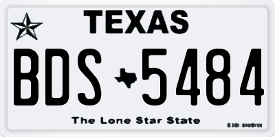 TX license plate BDS5484