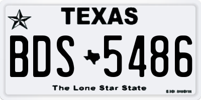 TX license plate BDS5486