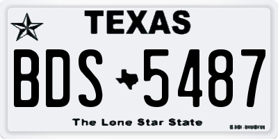 TX license plate BDS5487