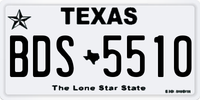 TX license plate BDS5510