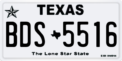 TX license plate BDS5516